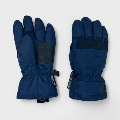 London Fog Boy's Ski Gloves - Winter Sports Snow Gloves with Velcro Closure and Reinforfced Grip for Kids (Size 4-6)