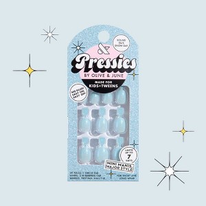 Olive & June Pressies Fake Nails - XS Round - Snow Day - 28ct - 1 of 4