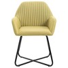 CLIHOME Modern Dining Chairs with Arms, Soft Upholstered Fabric Armchairs with Powder-Coated Steel Legs for Kitchen & Dining Room(Set of 2) - 4 of 4