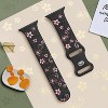 HTUTWOO Floral Engraved Bands Compatible With Apple Watch Band ,For Women,Cute Flower iWatch Bands Soft Silicone Sport Strap For iWatch Series - 3 of 4