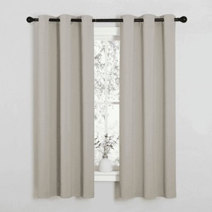 NICETOWN Grommet Top Blackout Curtains, Thermal Insulated Noise Reducing Window Drapes (Set of 2) - 1 of 4