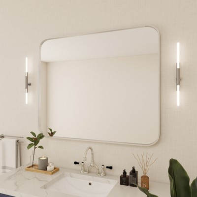 Wall-Mounted Mirror Rectangle Bathroom Vanity Mirrors Framed Mirrors Aluminum Framed Bathroom Mirror