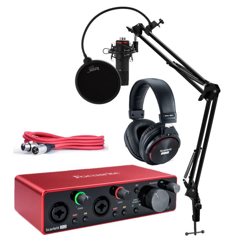 Focusrite Scarlett 2i2 Studio 3rd Gen 2x2 Audio Interface Bundle with Pro Tools, 1 of 4