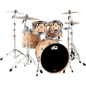 DW Collector's Series Lacquer Custom Oak 4-Piece Shell Pack Natural Hard Satin - 1 of 2