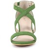 Allegra K Women's Open Toe Crisscross Buckle Ankle Strap Block Heel Sandals - 2 of 4