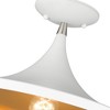 Livex Lighting Waldorf 1 - Light Semi-Flush Mount in  White/Brushed Nickel - 4 of 4