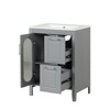 KIGFTSOD 24" Bathroom Vanity with Sink, Bathroom Vanity Cabinet with Two Drawers and Door, Adjustable Shelf, Solid Wood and MDF - 4 of 4