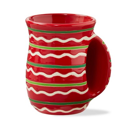 tag Festive Stripe Handwarmer Mug Red Multi