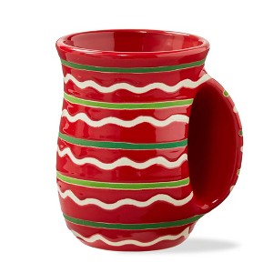 tag Festive Stripe Handwarmer Mug Red Multi - 1 of 2