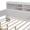 Full Size Daybed With Storage Shelves And 2 Storage Drawers, Wooden Full Bed Frame With Bookcase, Headboard And Study Desk For Kids Teens Bedroom - 3 of 4