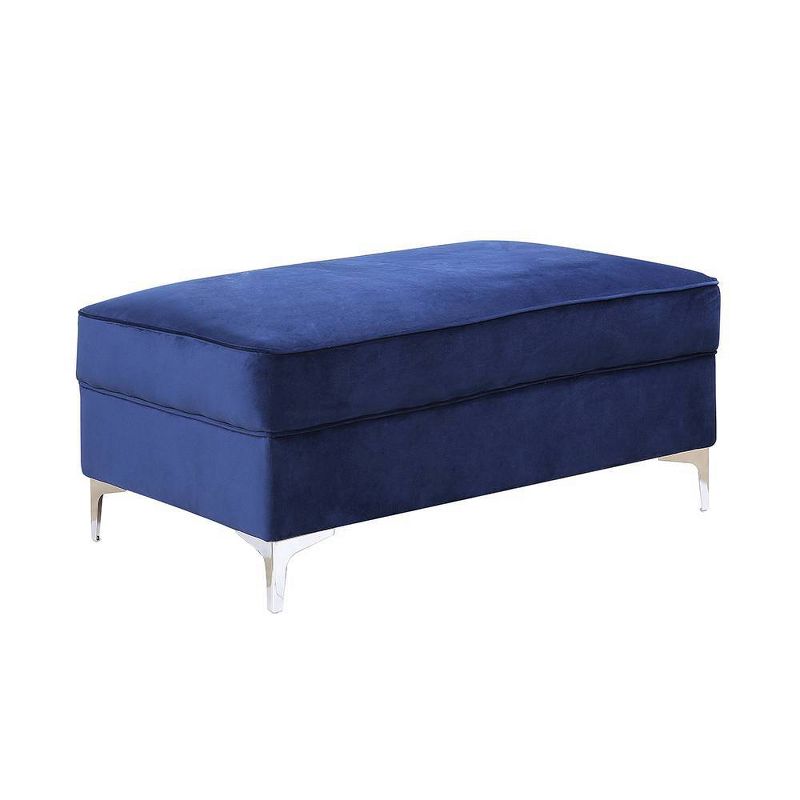 45&#34; Bovasis Velvet Ottoman Blue - Acme Furniture, 6 of 7
