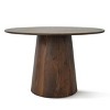 46'' Dining Room Table with Pedestal Base, Manufactured Wood Foild with Grain Paper Round Top Dining Table - Maison Boucle - 2 of 4