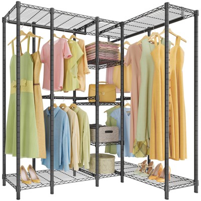 Vipek L6e Garment Rack Heavy Duty L Shaped Clothing Rack Portable