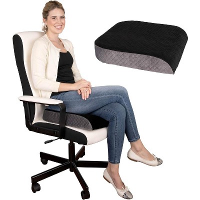 Kolbs Extra Large Black Velvet Memory Foam Seat Cushion