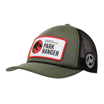 Jurassic Park Park Ranger Badge Olive Trucker Hat