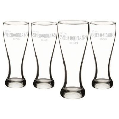 20oz 4ct St. Pat's Shenanigans Pilsner Glass