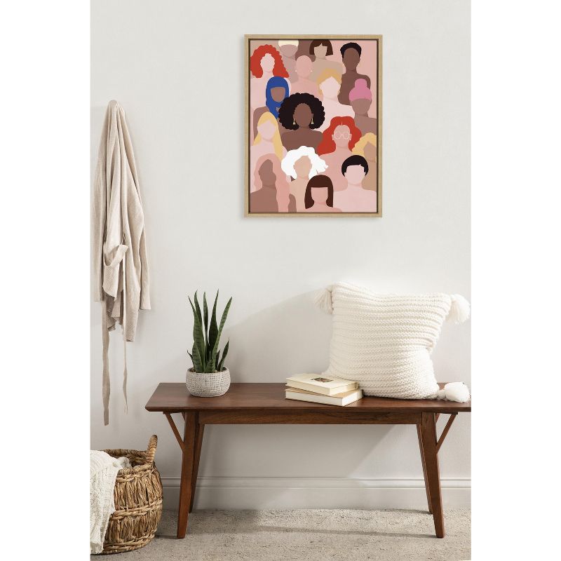 Kate And Laurel Sylvie Who Run The World Framed Canvas By Maja ...