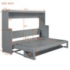 LOVMOR Murphy Bed with Hydraulic Lift, Desk Design & a built-in storage space for Bedroom, small apartments, studio rooms or multifunctional spaces - 3 of 4