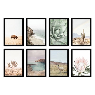 Neutral Nature Photography By Sisi And Seb - 8 Piece Black Framed Art ...