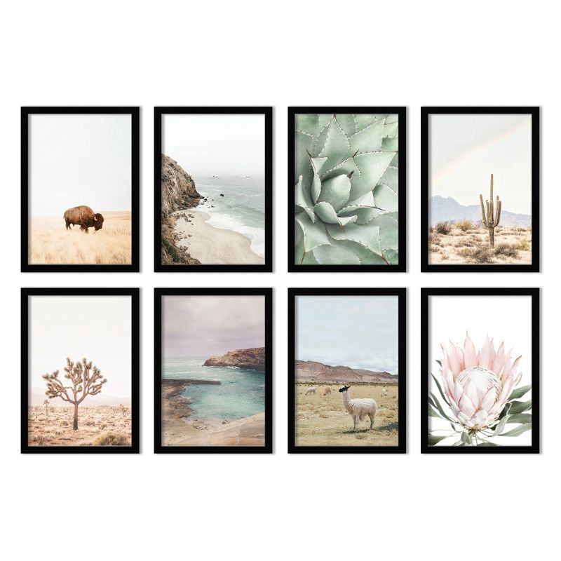 Neutral Nature Photography by Sisi and Seb - coastal 8 Piece Black Framed Art Set - Americanflat, 1 of 13