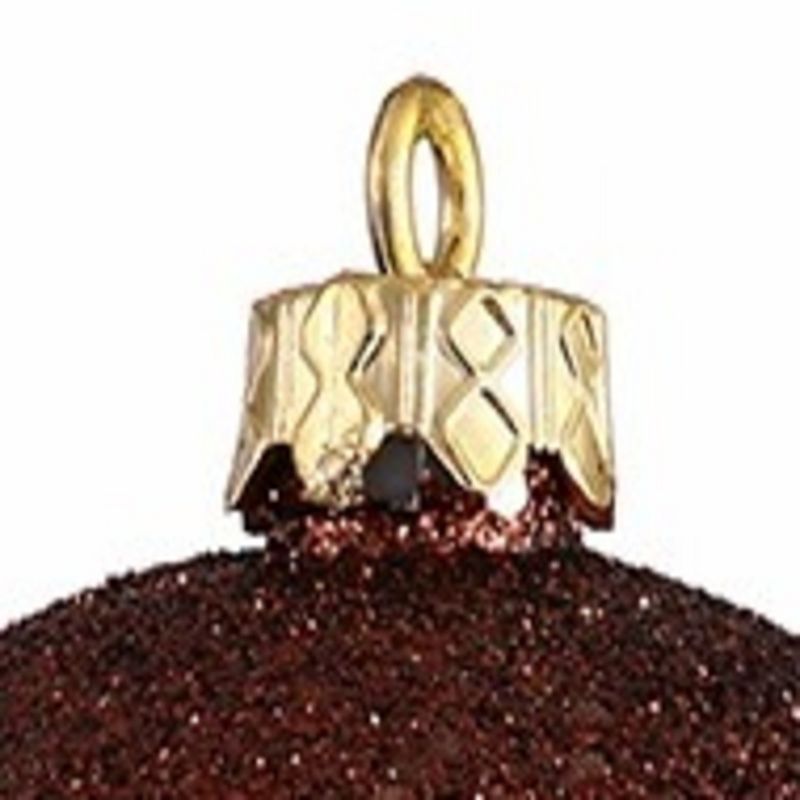 Northlight 4" Shatterproof Holographic Glitter Christmas Ball Ornament - Brown, 2 of 3