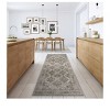 Vintage Area Rug, Irregular Medallion Design, Ultra-Thin Non-Slip Floral Print Indoor Mat for Living Room, Dining Room, Bedroom - 4 of 4