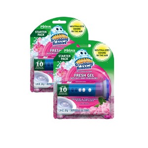 Scrubbing Bubbles Toilet Bowl Cleaner Stamp Gel Tablets - Floral