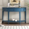 Whisen Modern Curved Console Table Sofa Table with 3 drawers and 1 Shelf for Hallway, Entryway, Living Room - 2 of 4