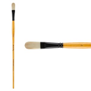 Mimik Hog Professional Synthetic Hog Bristle Paint Brush- Versatile Alternative to Natural Hog Hair Paint Brushes for Oil Painting, Acrylics, Inks, - 1 of 4