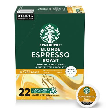 Starbucks Blonde Espresso Blend Keurig Light Roast K-Cup Coffee Pods - 22ct