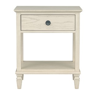 Gulches Stylish Victoria Nightstand ¨C Functional Drawer & Shelf Storage for Classic Bedrooms - 1 of 4
