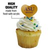 Alcorn Secondary Logo Heart Love Cupcake Picks Toppers Decoration Set of 6 - 3 of 4
