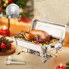 VEVOR Chafing Dish Buffet Set, 8 Qt 4 Pack, Stainless Steel Chafer with 4 Full Size Pans, Rectangle Catering Warmer Server, Silver - 2 of 4