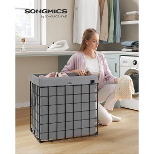 34.3 Gal Laundry Hamper, Collapsible Clothes Basket with Removable Washable Liner & Metal Frame, 66 lb Capacity for Bedroom Bathroom - 1 of 4