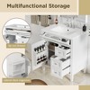 Okak Modern Freestanding Bathroom Vanity with Sink Combo,Solid Wood Bathroom Storage Cabinet with 3 Drawers & Door - 3 of 4