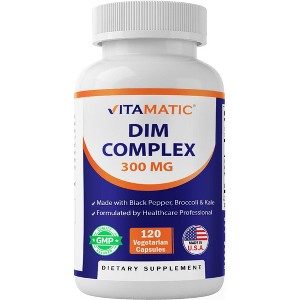 DIM Supplement Complex for Women & Men 300mg 120 Veg Capsules - 1 of 4