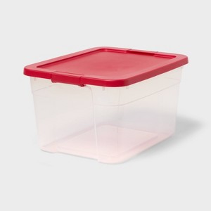 66qt Latching Storage Box Clear Base with Lid and Latch - Brightroom™ - 1 of 3
