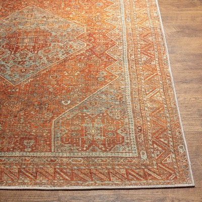 Kontea Burnt Orange Wool Chenille Runner Rug 2'7" x 7'10"