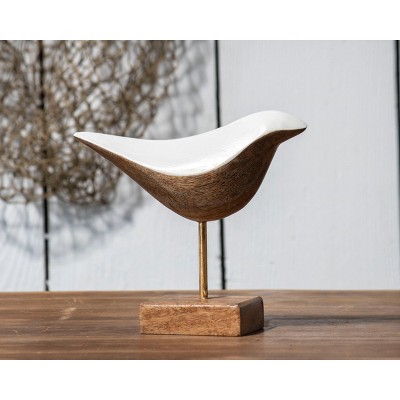 Multicolored Handcarved Mango Wood Bird Figurine