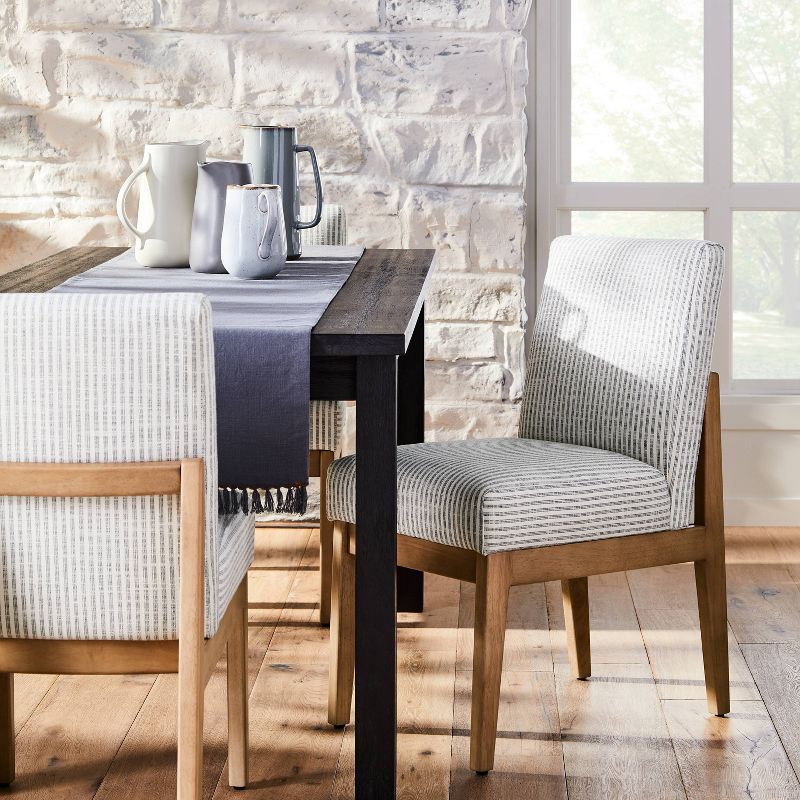 Upholstered Natural Wood Slipper Dining Chair - Hearth & Hand™ with Magnolia, 2 of 15