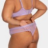 Curvy Couture Women's Sheer Mesh High Cut Thong - 4 of 4