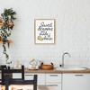 Stupell Industries Sweet Dreams Are Made Of Cheese Floating Frame Canvas Art, Gold, 17" x 21" - 3 of 4