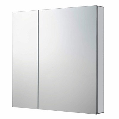 Fine Fixtures Bathroom Medicine Cabinet - Single Door, Recessed/Surface Mount - Right/Left Hinged - Mirrored Interior
