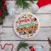 Santa's Favorite English Literature Teacher Ornament, Christmas Appreciation Gift for Tutors or Professors| OrnamentallyYou - 4 of 4