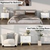 TiranisuBest White Nightstand with Drawers:Black Nightstand Bedside Table,Modern Nightstand Wood Nightstand, Night Table for Bedroom Bed Stand - 4 of 4