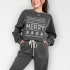 Simply Sage Market Ugly Sweater Merry Lightweight Garment Dyed Sweatshirt - 2 of 4