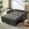 Sleeper Sofa,Tufted Pull-Out Sofa Bed With Adjustable Backrest And USB Ports,Loveseat Sofa,Sleeper Sofa For Living Room,Bedroom-Cuddlewood - 3 of 4