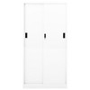 vidaXL Filing Cabinet Storage Filing Cabinet with Sliding Door White Steel - 4 of 4