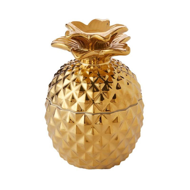 SKL Home Gilded Pineapple Cotton Jar - Gold 5.71x3.96x3.96, 2 of 7