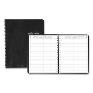 Eight-Person Group Practice Daily Appointment Book, 11 x 8.5, Black Cover, 12-Month (Jan to Dec): 2026 - 1 of 4
